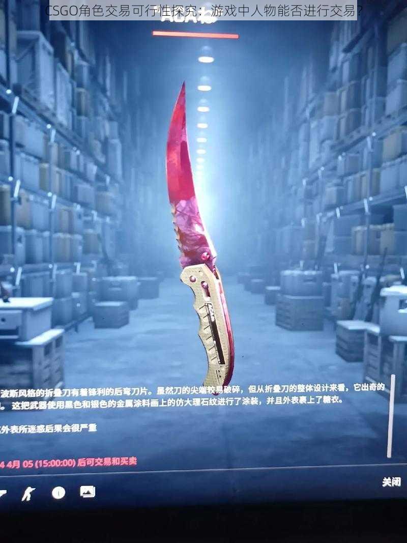 CSGO角色交易可行性探究：游戏中人物能否进行交易？